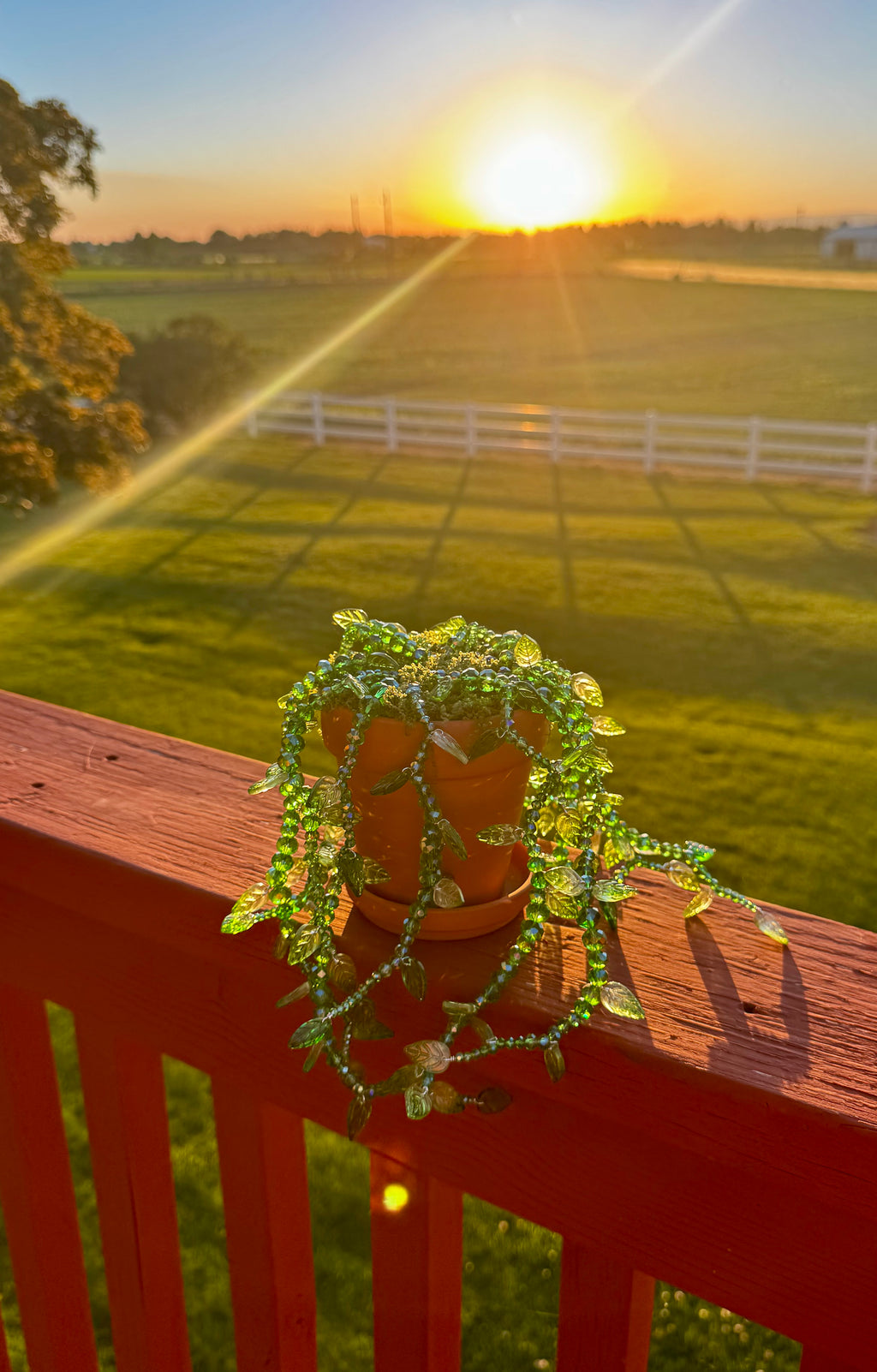 Beaded Lush Vines Forever Plant ~ 4"