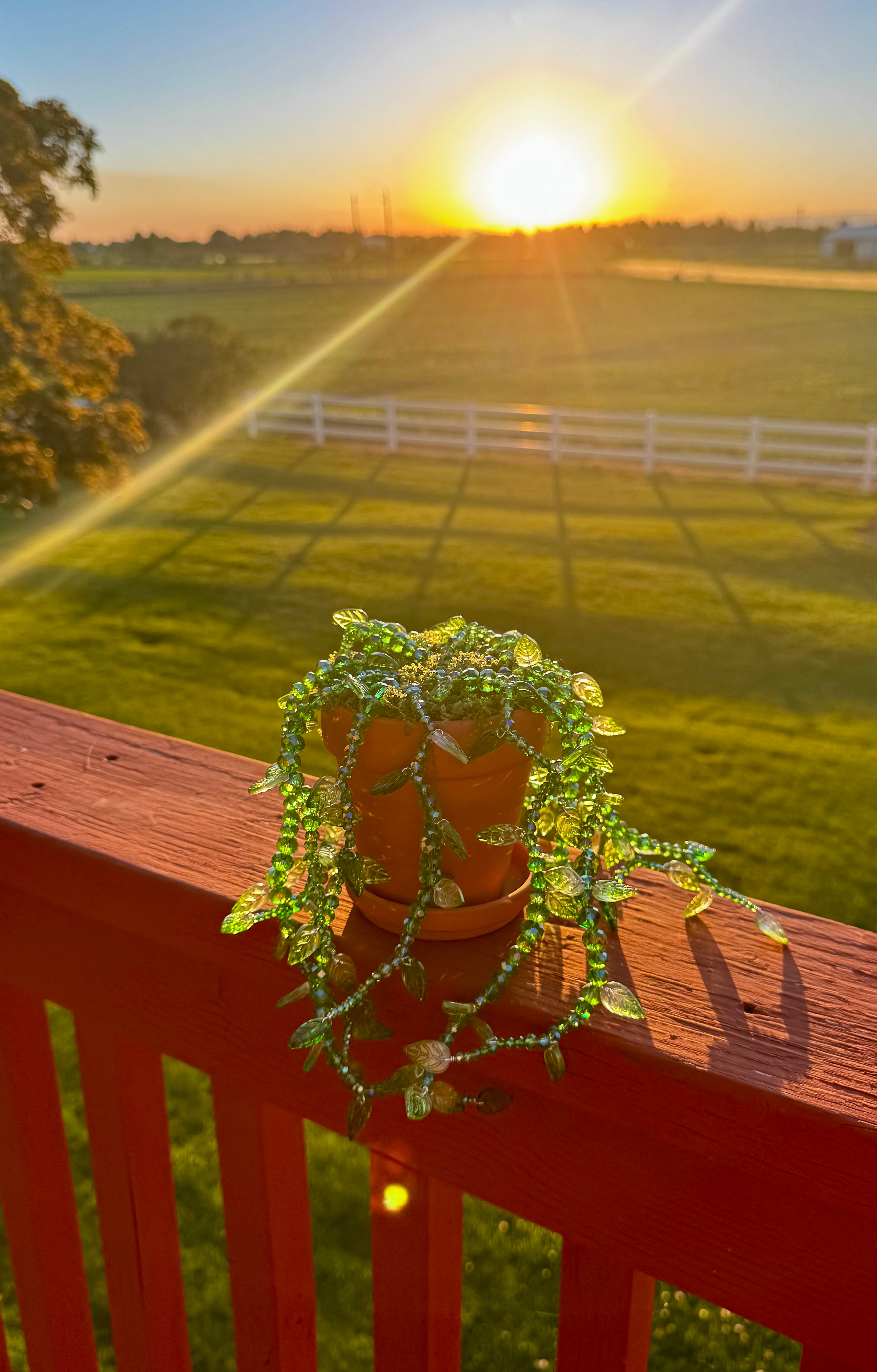 Beaded Lush Vines Forever Plant ~ 4"