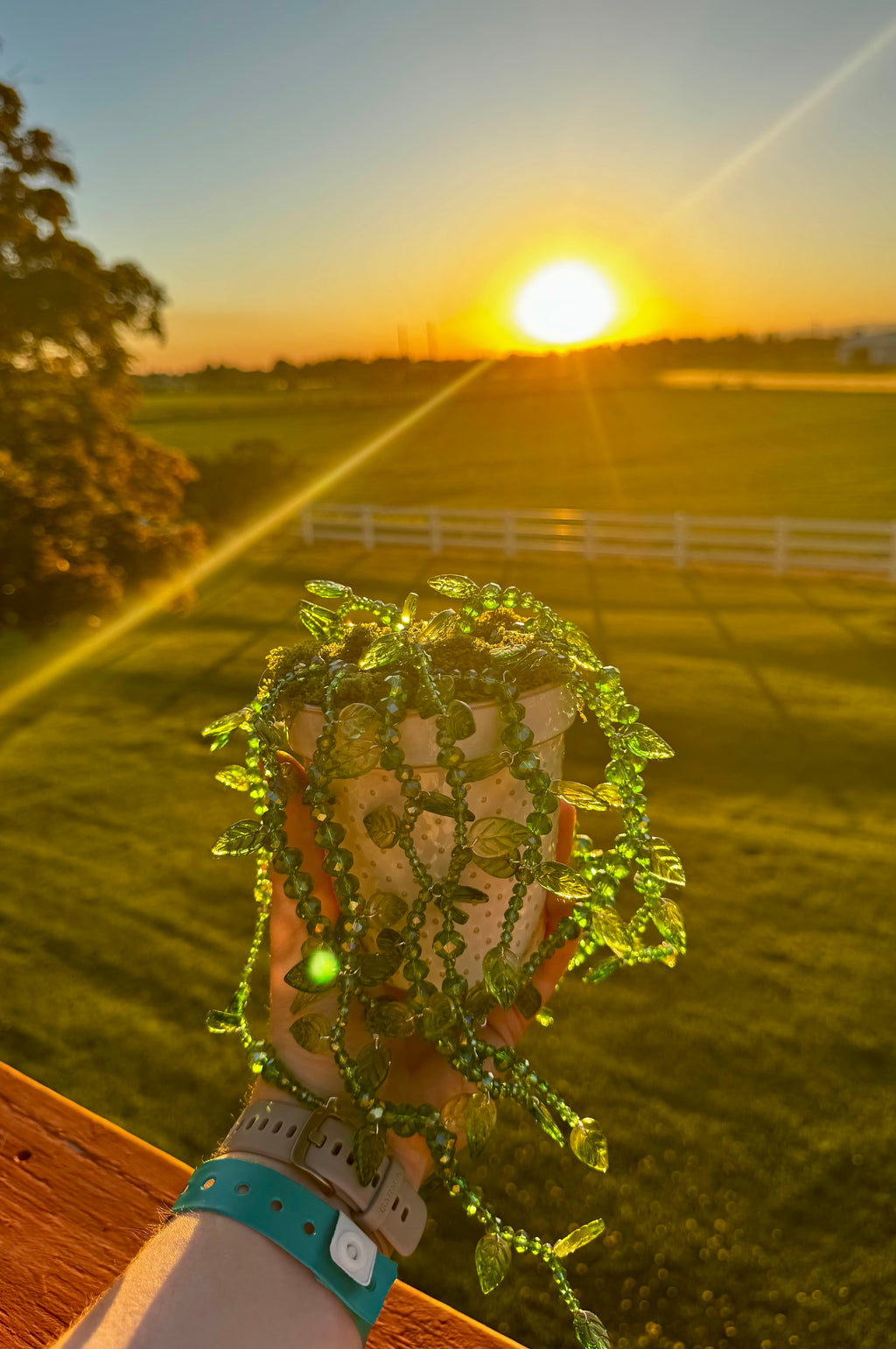 Beaded Lush Vines Forever Plant ~ 4"